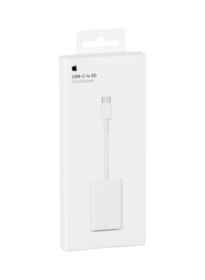 ابل  قارئ بطاقات من USB-C إلى SD أبيض - Image 3