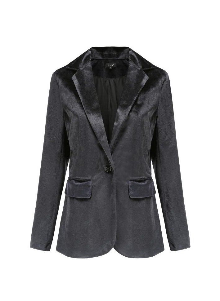 Shougu A button Down Velvet Suit Jacket For Women  - Image 1