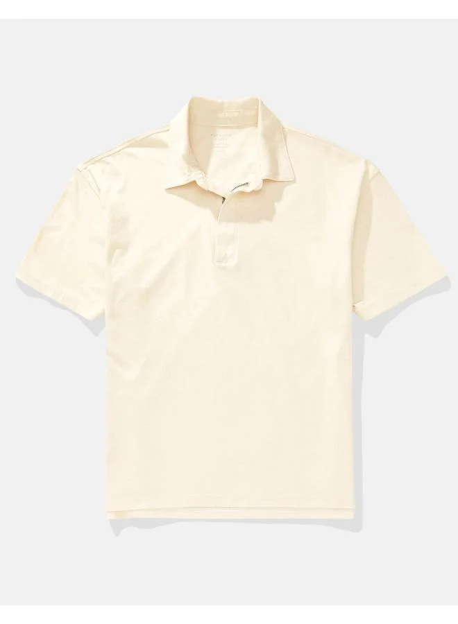 امريكان ايجل AE Oversized Zip-Up Polo Shirt