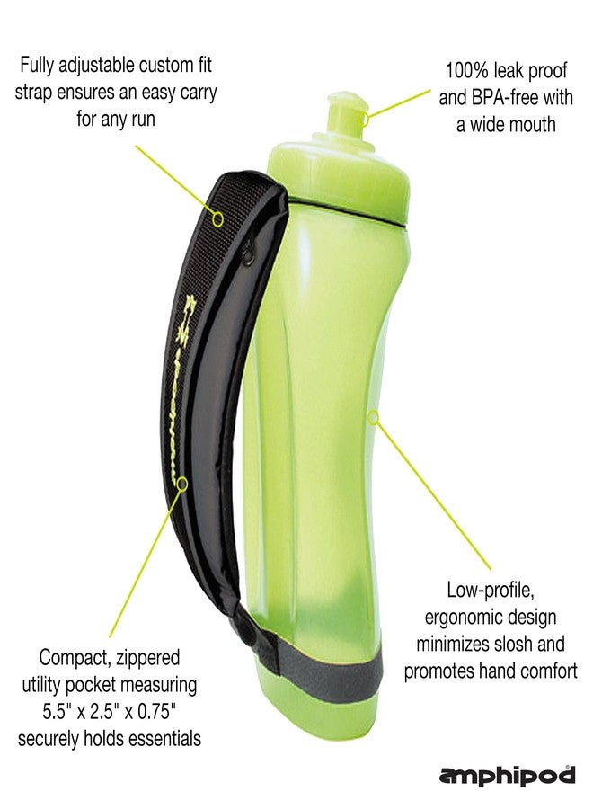 Amphipod Hydraform Pocket Handheld, Runners’ Water Bottle, Leakproof Hydration Bottle & Storage for Marathons, Trail Running, & Hiking - Black - 20 oz. - Image 2