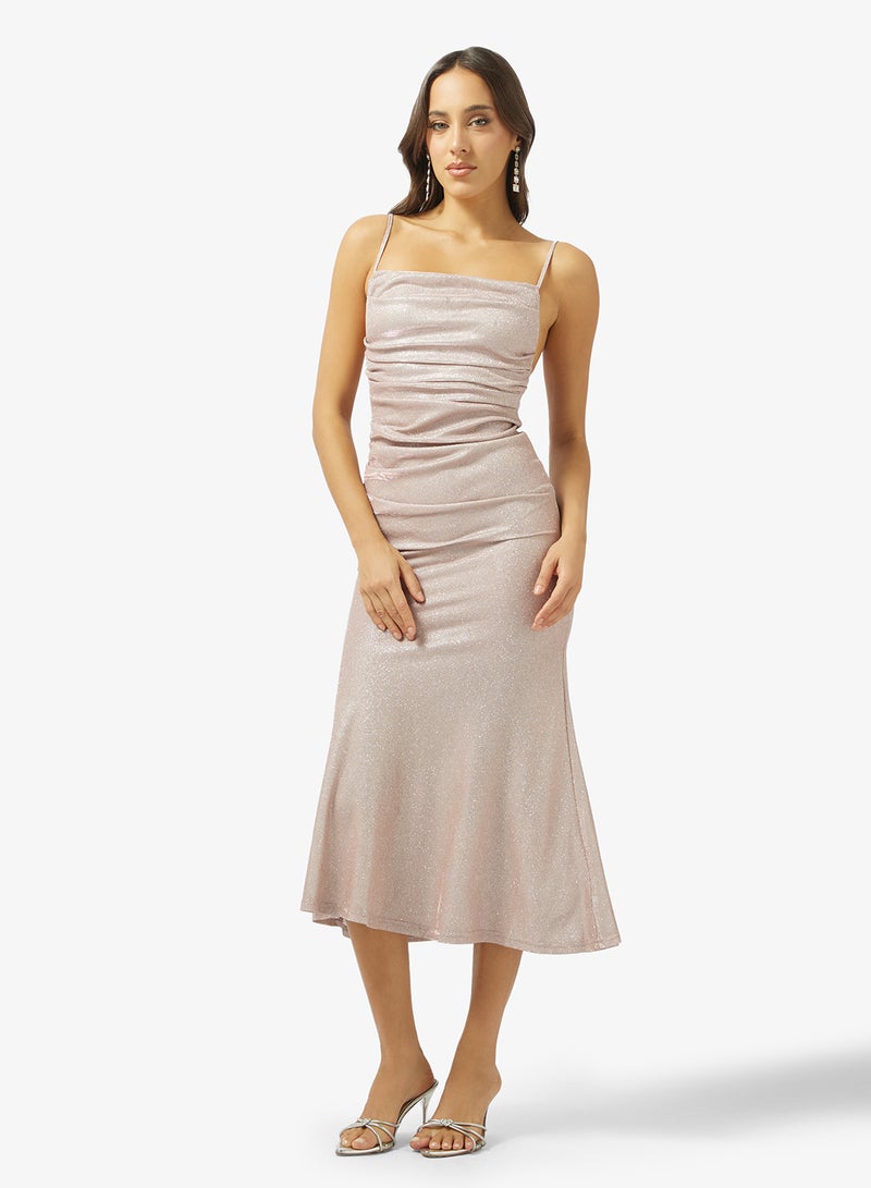 Ginger Strappy Metallic Evening Dress - Image 4