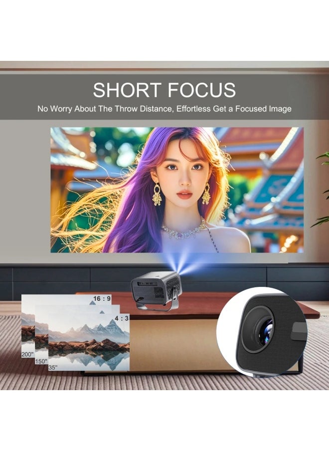 SOOF Mini 4K Smart Projector – Portable Home Theater, Wi-Fi & Bluetooth, Built-in Speaker, HDMI, LED Display  - Image 5