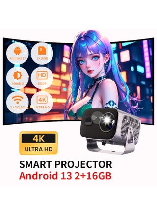 Mini 4K Smart Projector – Portable Home Theater, Wi-Fi & Bluetooth, Built-in Speaker, HDMI, LED Display - pzsku/Z733EB003EF51E9E8548EZ/45/1751098688/bf968d4d-2497-4522-aea7-32d92d21a67d
