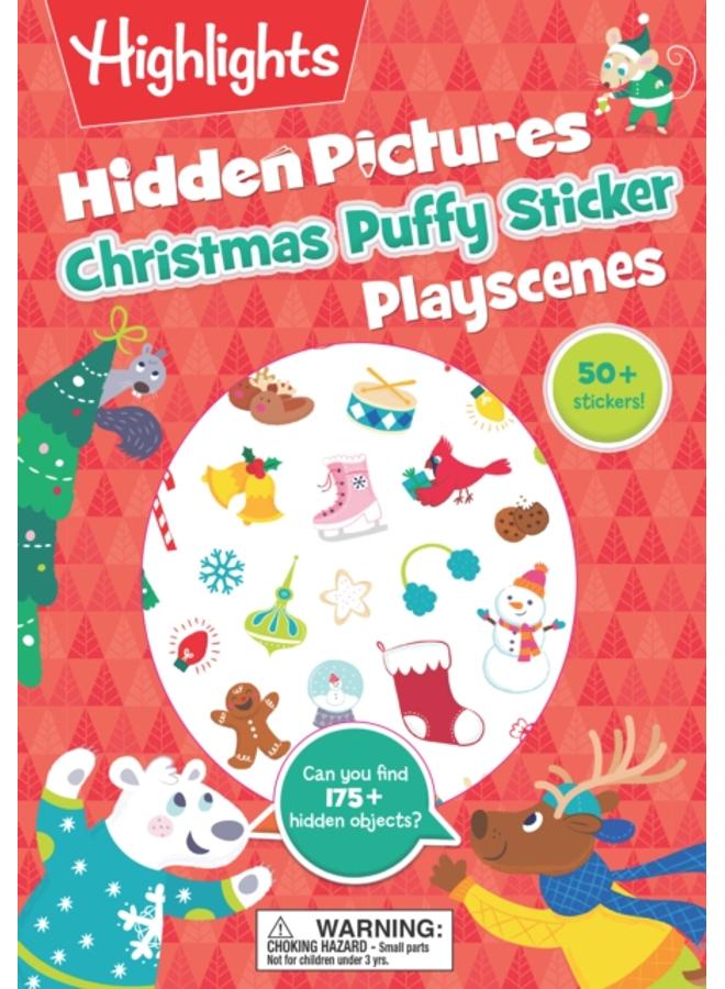 Christmas Hidden Pictures Puffy Sticker Playscenes