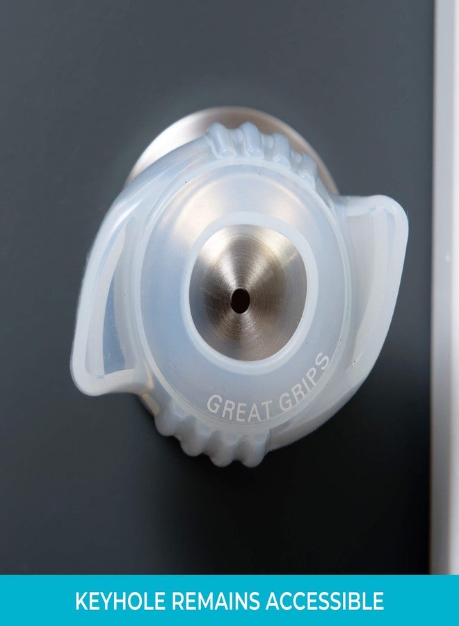 Stander Great Grips with Glow Inserts, Glow-in-the-Dark Door Knob Covers for Arthritis, Non-Slip Silicon Hand Grippers for Adults, Seniors, and Elderly, Open Doors Easily, Low Strength Aid, Set of 2 - Image 5