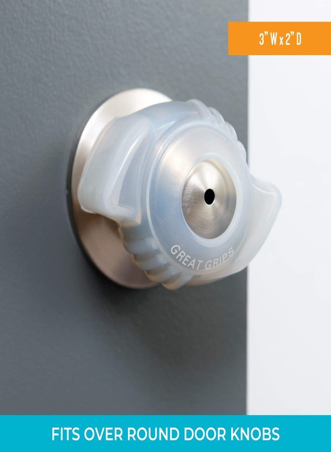 Stander Great Grips with Glow Inserts, Glow-in-the-Dark Door Knob Covers for Arthritis, Non-Slip Silicon Hand Grippers for Adults, Seniors, and Elderly, Open Doors Easily, Low Strength Aid, Set of 2 - Image 2