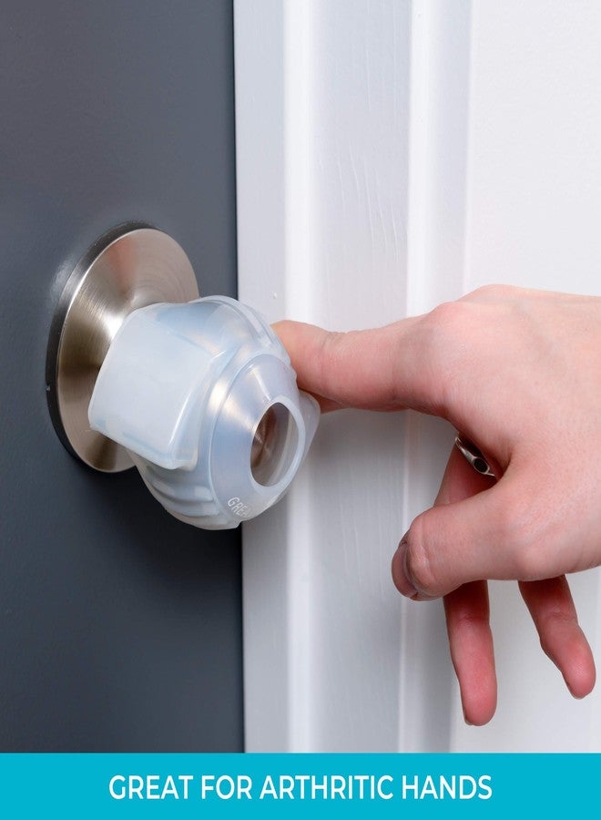 Stander Great Grips with Glow Inserts, Glow-in-the-Dark Door Knob Covers for Arthritis, Non-Slip Silicon Hand Grippers for Adults, Seniors, and Elderly, Open Doors Easily, Low Strength Aid, Set of 2 - Image 4