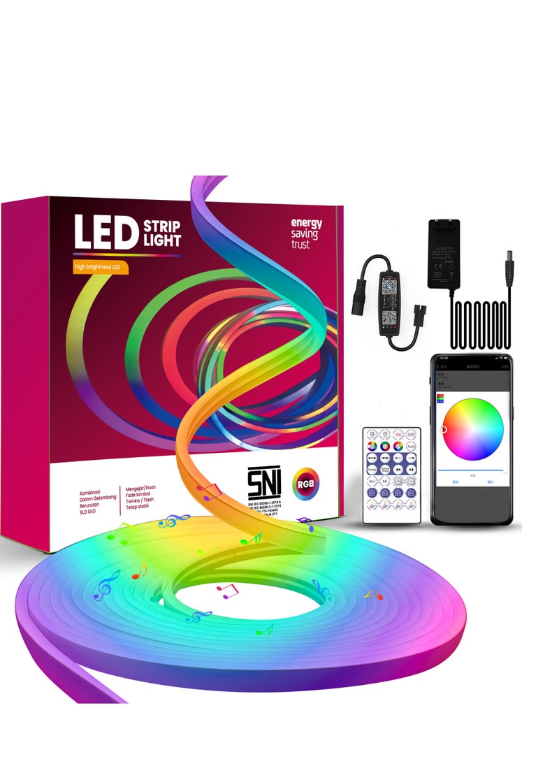 SIRKOLR SIRKOLR Smart LED Strip Light,Energy-saving atmosphere light,Waterproof,High Brightness,Cuttable, APP Control and WiFi Music Sync,Suitable for Gaming Room DIY Lights Decor (RGB 5M)  - Image 1