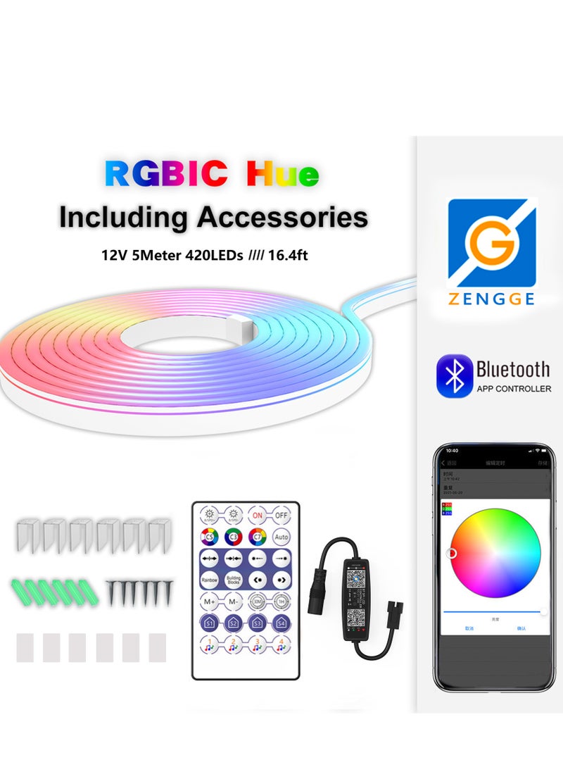 SIRKOLR SIRKOLR Smart LED Strip Light,Energy-saving atmosphere light,Waterproof,High Brightness,Cuttable, APP Control and WiFi Music Sync,Suitable for Gaming Room DIY Lights Decor (RGB 5M)  - Image 2