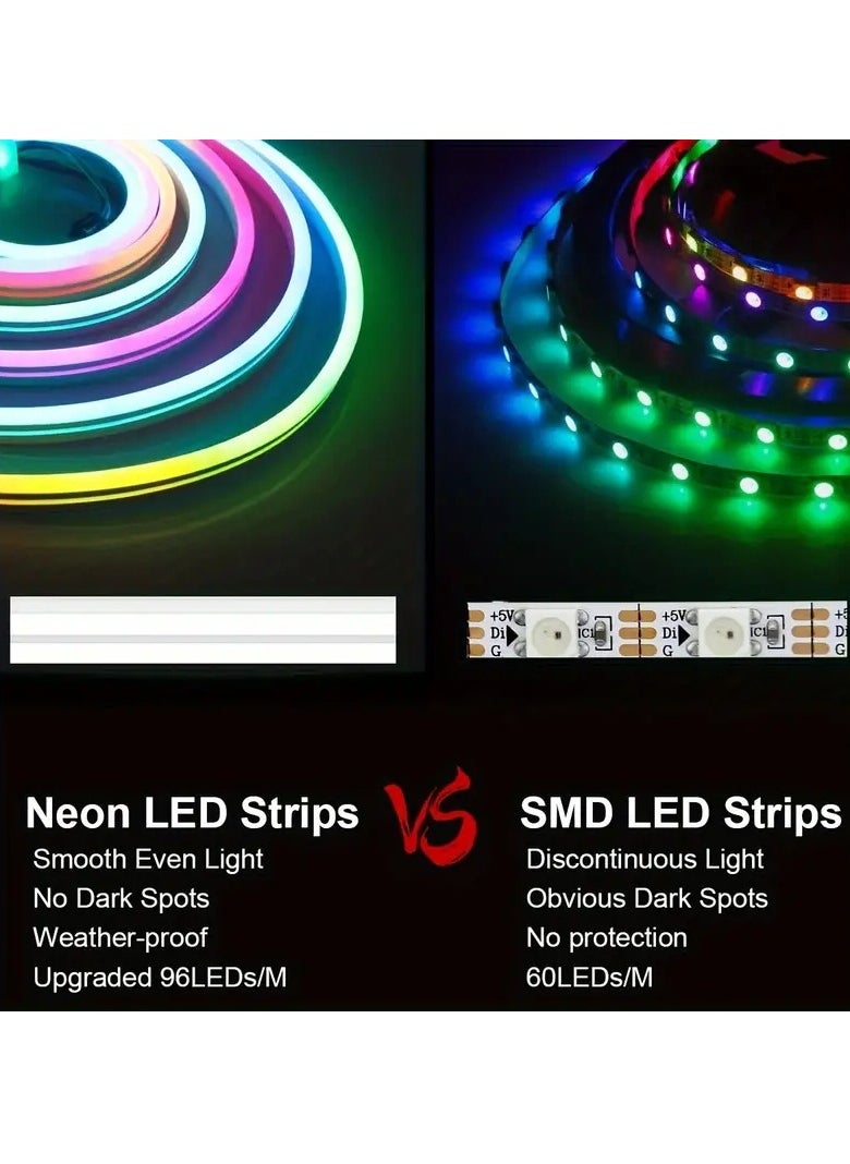 SIRKOLR SIRKOLR Smart LED Strip Light,Energy-saving atmosphere light,Waterproof,High Brightness,Cuttable, APP Control and WiFi Music Sync,Suitable for Gaming Room DIY Lights Decor (RGB 5M)  - Image 3