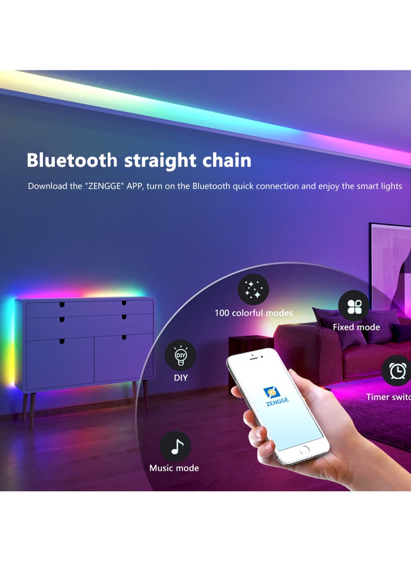 SIRKOLR SIRKOLR Smart LED Strip Light,Energy-saving atmosphere light,Waterproof,High Brightness,Cuttable, APP Control and WiFi Music Sync,Suitable for Gaming Room DIY Lights Decor (RGB 5M)  - Image 5