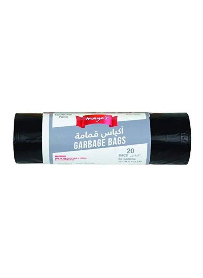 Maya's Garbage Bag, Black, 20 Pcs 
