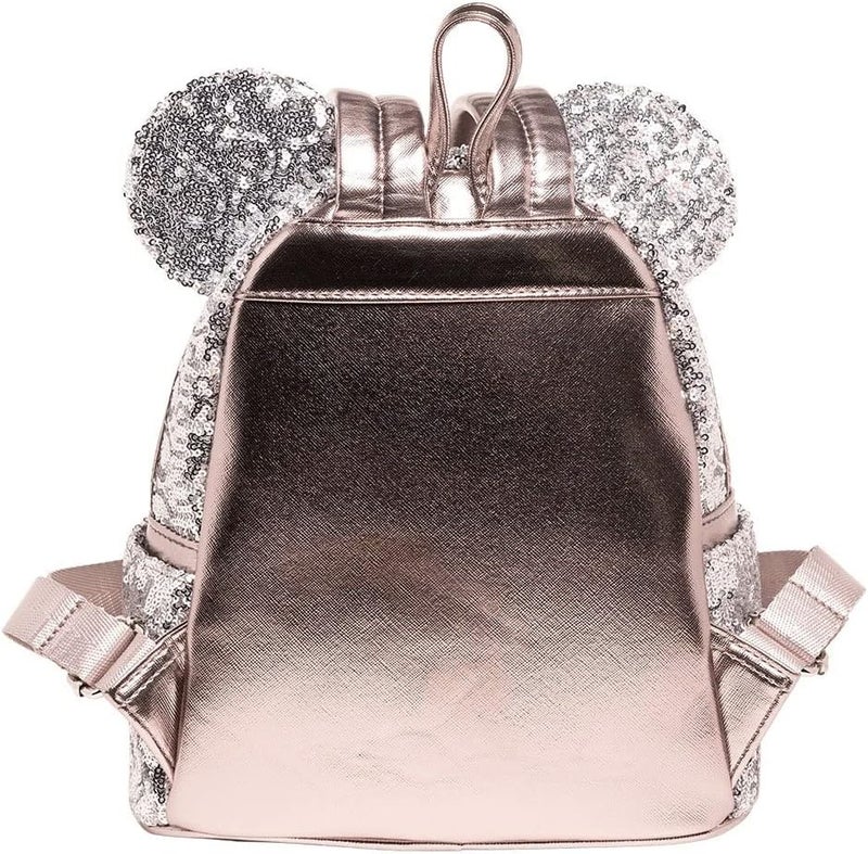 Loungefly Loungefly Disney Minnie Mouse Silver Sequin Mini Backpack - Image 2