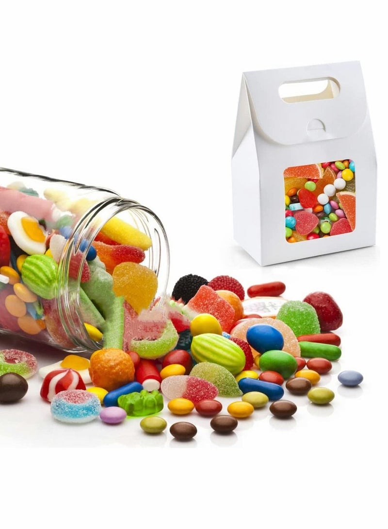 SYOSI Bakery Bags, Kraft Paper Bags Cookie Coffee Bags Gift Wrappers Holiday Party for Bakery Cookies Candies Dessert Chocolate Sandwich Lunch Bags with Window, 25 Pcs - Image 5