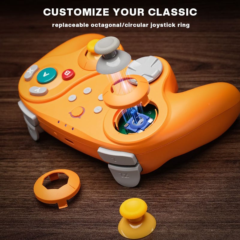 Nyxi Warrior Wireless Game Controller for PC, Nintendo Switch 2 and GameCube, Orange - Image 5