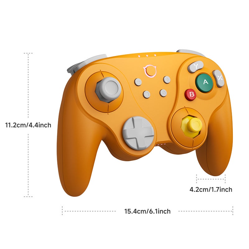 Nyxi Warrior Wireless Game Controller for PC, Nintendo Switch 2 and GameCube, Orange - Image 2