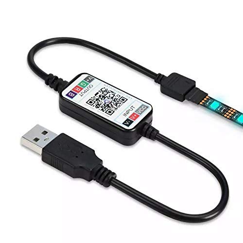 Protium Bluetooth RGB Controller for LE Strips (USB powered), Android and iOS Free App Smart LED Strip Light Controller (strip light not included) - Image 1
