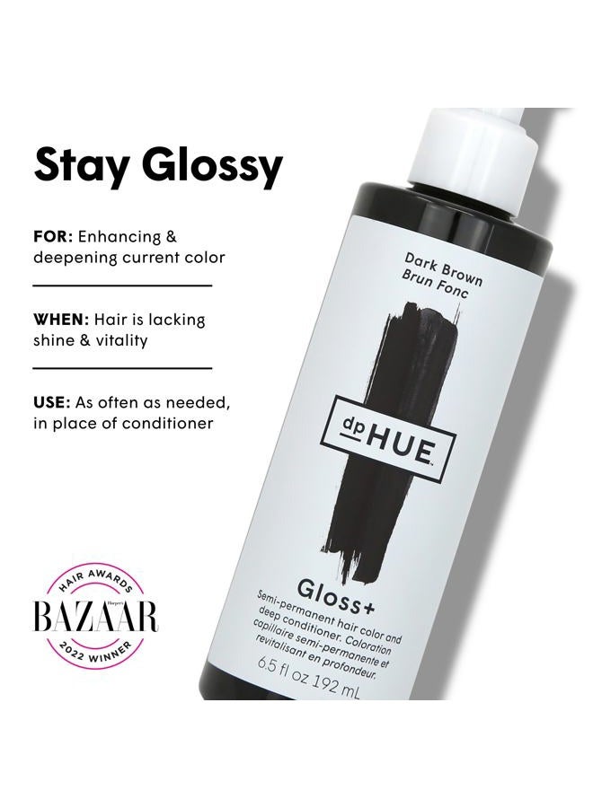 dpHUE Gloss+ Semi-Permanent Hair Color and Deep Conditioner - # Dark Brown 192ml/6.5oz - Image 2