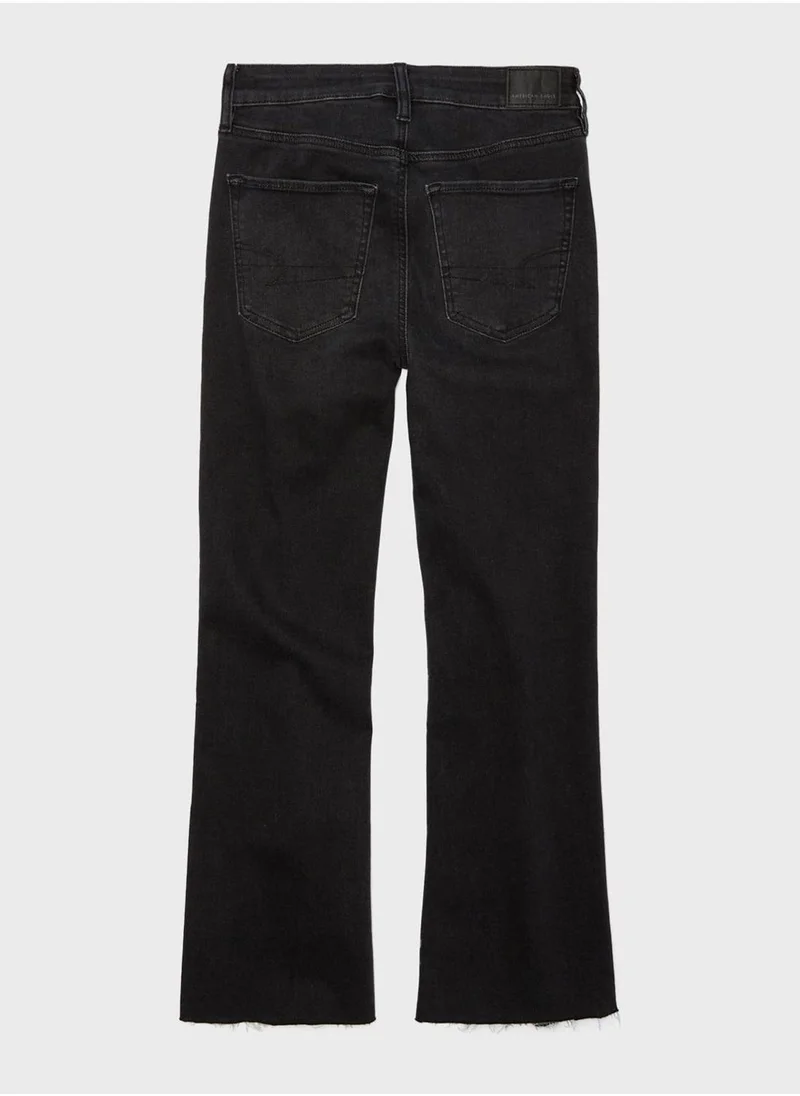 American Eagle AE Next Level High-Waisted Kick Bootcut Crop Jean