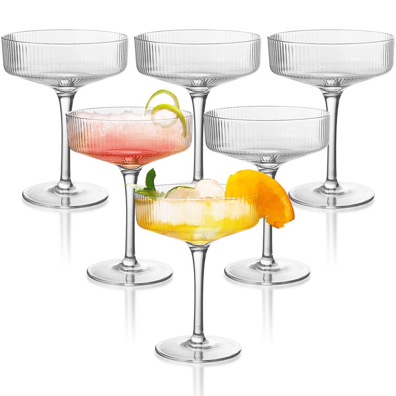 montex Montex 6 Pcs Coupe Glasses 10 oz Classic Martini Glasses Vintage Cocktail Galssware Pefect for Cocktail Champagne and Gift 