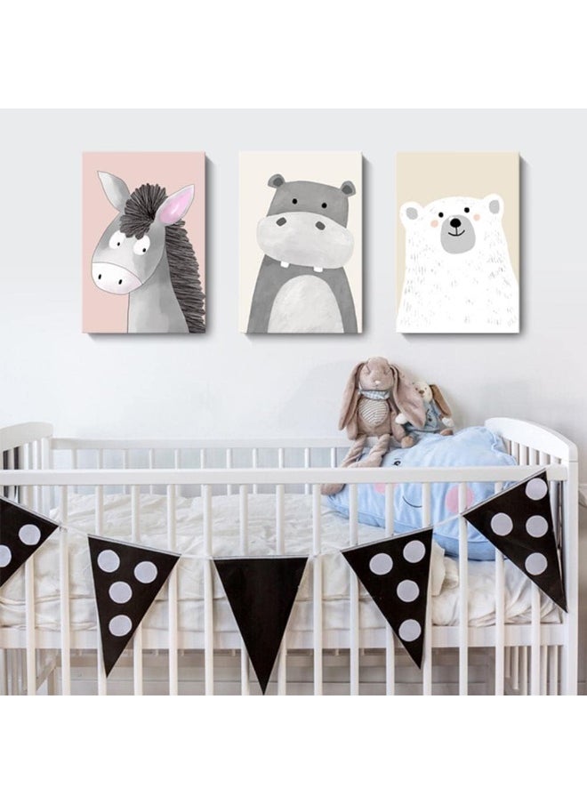 BIKCZEWIN 3PCS Cute Cartoon Animal Wall Art for Kids, Funny Bear Hippo Painting Pictures Playroom Decor for Nursery Classroom Baby Bedroom (Unframed) - pzsku/Z733F0C195101B6CEF4EBZ/45/_/1738577251/ebfbb20c-c8dd-45e5-a675-fd69e14e82c4