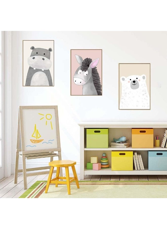 BIKCZEWIN 3PCS Cute Cartoon Animal Wall Art for Kids, Funny Bear Hippo Painting Pictures Playroom Decor for Nursery Classroom Baby Bedroom (Unframed) - pzsku/Z733F0C195101B6CEF4EBZ/45/_/1738577252/436d3e40-581f-4dba-9457-ad88fbbb53a7