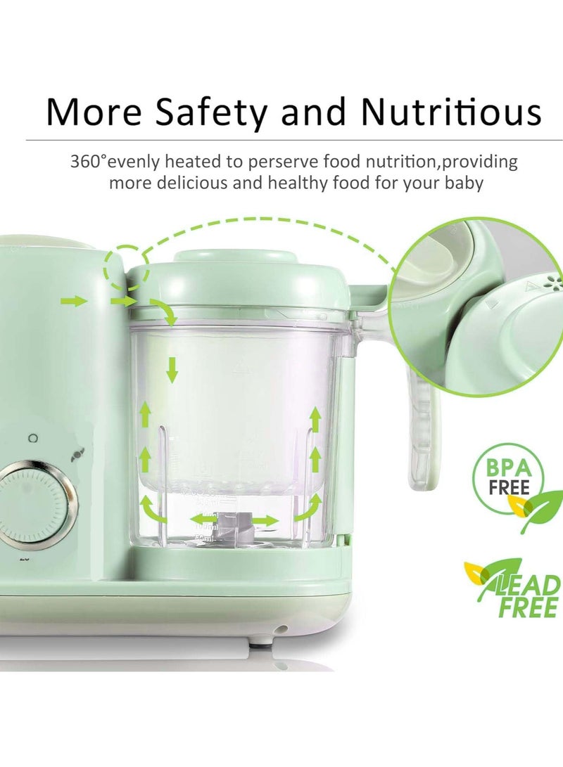 ببيكوك محضر طعام للأطفال متعدد الوظائف ماكينة تحضير طعام الاطفال 2 في 1 ، خلاط طعام اطفال كهربائي بالبخار ومكملات غذائية وخلط طعام صغير للطبخ، مطحنة طعام صغيرة - Image 4