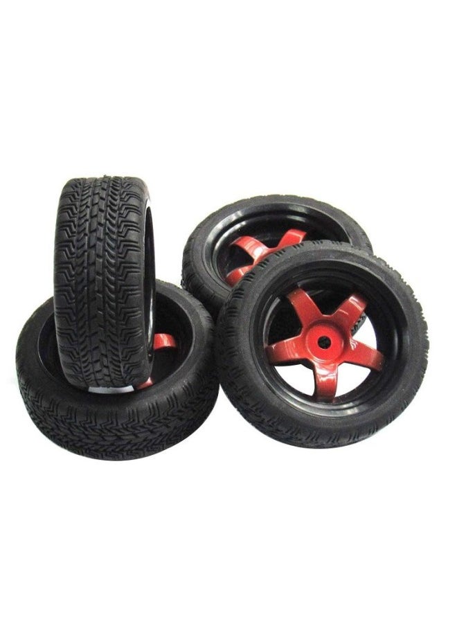 Generic - RC Remote Control Car 1 To 10 Model Car Saloon Flat Running Tire Road Racing Tire HSP94123 Flat Sports Car Universal-Color:D2 + B Hub - Image 1