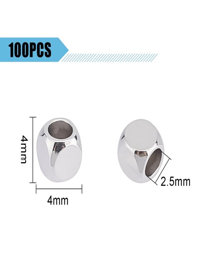 UNICRAFTALE 100pcs 4mm Stainless Steel Spacer Beads - Square, Smooth, Finding for DIY Bracelet, Necklace, Jewelry Making - Image 2