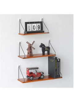 Arabest Floating Shelves Floating Shelf for Wall Floating Book Shelf Wall Mounted Organizer for Kitchen Living Room Bedroom Office Storage Shelves Display Racks Home Decor Set of 3, Black  - Image 4
