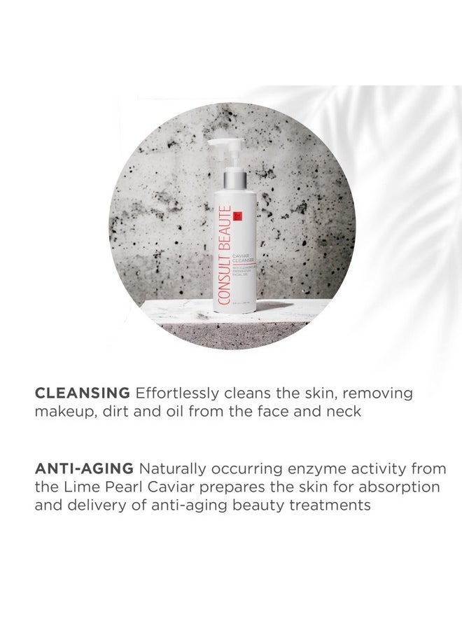 Consult Beaute - Caviar Cleanser 8 Oz Gentle Facial Wash And Makeup Remover Gel To Foam Lime Pearl Caviar Aloe Bergamot Fruit Oil Dry Normal And Oily Skin - Image 1