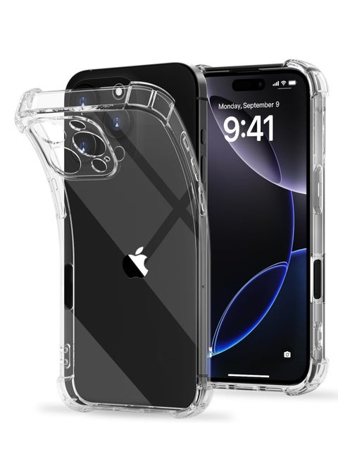 Case Compatible with iPhone 16 pro  Case, Crystal Clear Case Designed for iPhone 16 pro TPU Case with 4 Corners Shockproof Protection and Camera Protection Anti-Fall Clear Case