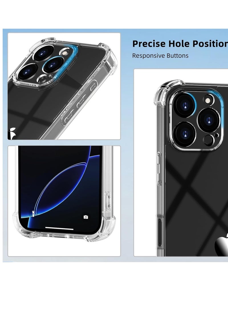 Case Compatible with iPhone 16 pro  Case, Crystal Clear Case Designed for iPhone 16 pro TPU Case with 4 Corners Shockproof Protection and Camera Protection Anti-Fall Clear Case