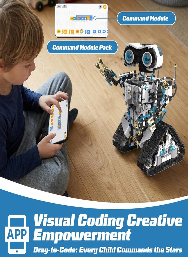 HPROMOT 2-in-1 STEM Robot Building Kit, 1468 PCS APP & Remote Control Space Robot Toys for Kids Ages 8-16, Engineering Technic Coding Robotic Kit, Educational Science Set Birthday Gift for Boys Girls - Image 5