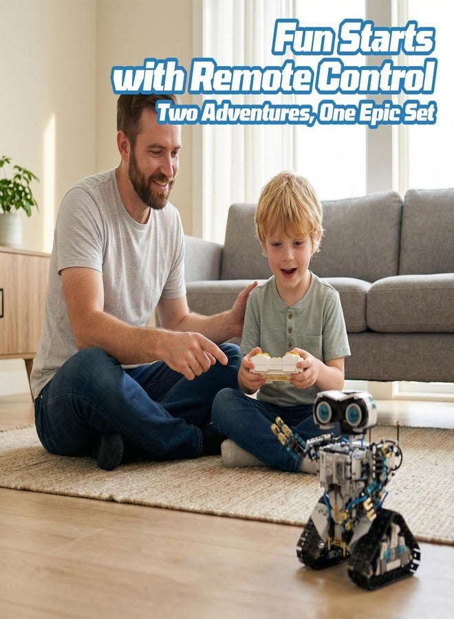 HPROMOT 2-in-1 STEM Robot Building Kit, 1468 PCS APP & Remote Control Space Robot Toys for Kids Ages 8-16, Engineering Technic Coding Robotic Kit, Educational Science Set Birthday Gift for Boys Girls - Image 2
