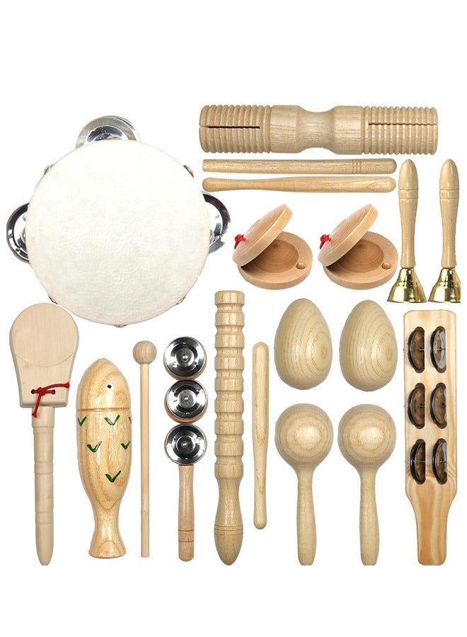 إيهوم آلات موسيقية للأطفال، ألعاب مونتيسوري الخشبية للأطفال الصغار من 1-3، مجموعة آلات إيقاعية بألوان محايدة مع إكسيليفون بوهو حديث للأطفال ما قبل المدرسة التعليمية 3+