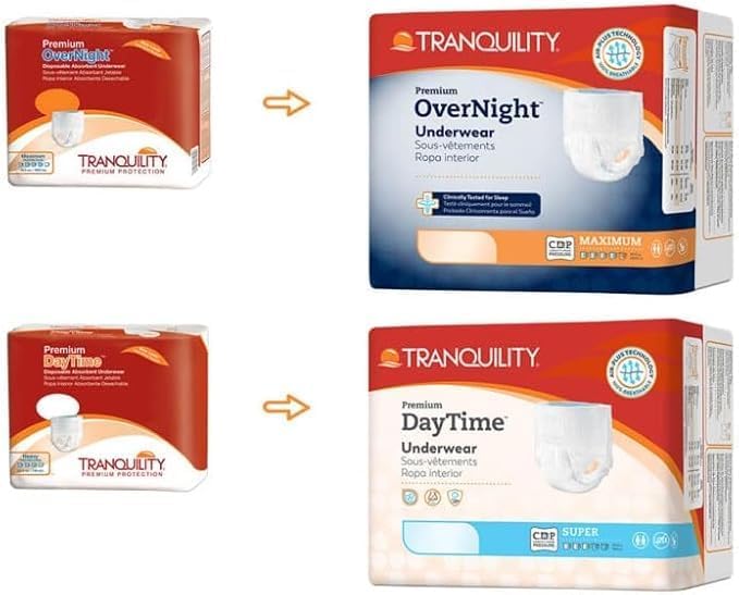 Tranquility Premium Overnight Disposable Absorbent Underwear (14 Count) - XL, 48-66 in. Waist - Maximum Absorbency, All-Night Sleep, Breathable Comfort, Adult Diapers - Image 2