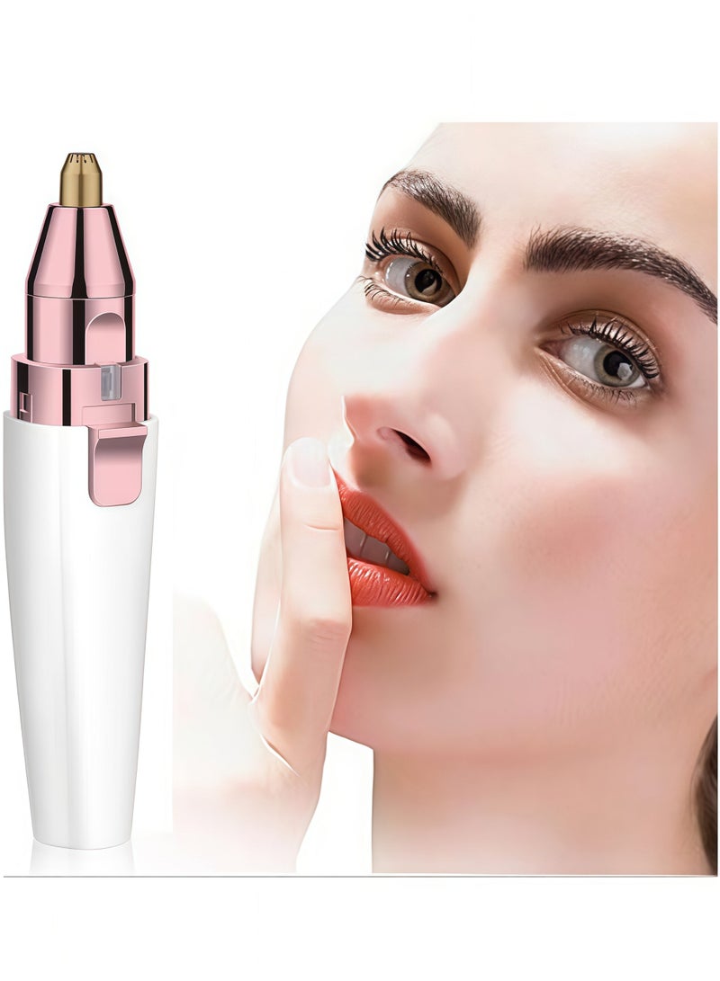 بلو هول سيدة غير مؤلم الكهربائية الحاجب المشقق مع 2 استبدال الرأس الحاجب مشذب الوجه الرعاية المزدوجة مع إزالة الشعر من الوجه لطيف لا تؤذي الجلد - Image 2