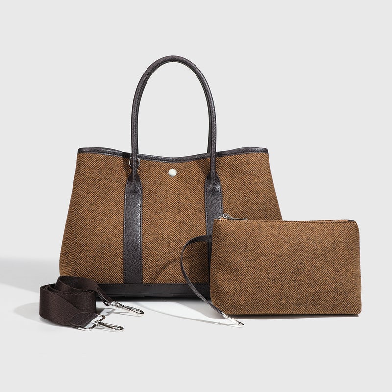 Fashion Bag Women'S Large Capacity Knitted Fabric Portable Platinum Bag Personalized Design Bag - Image 2