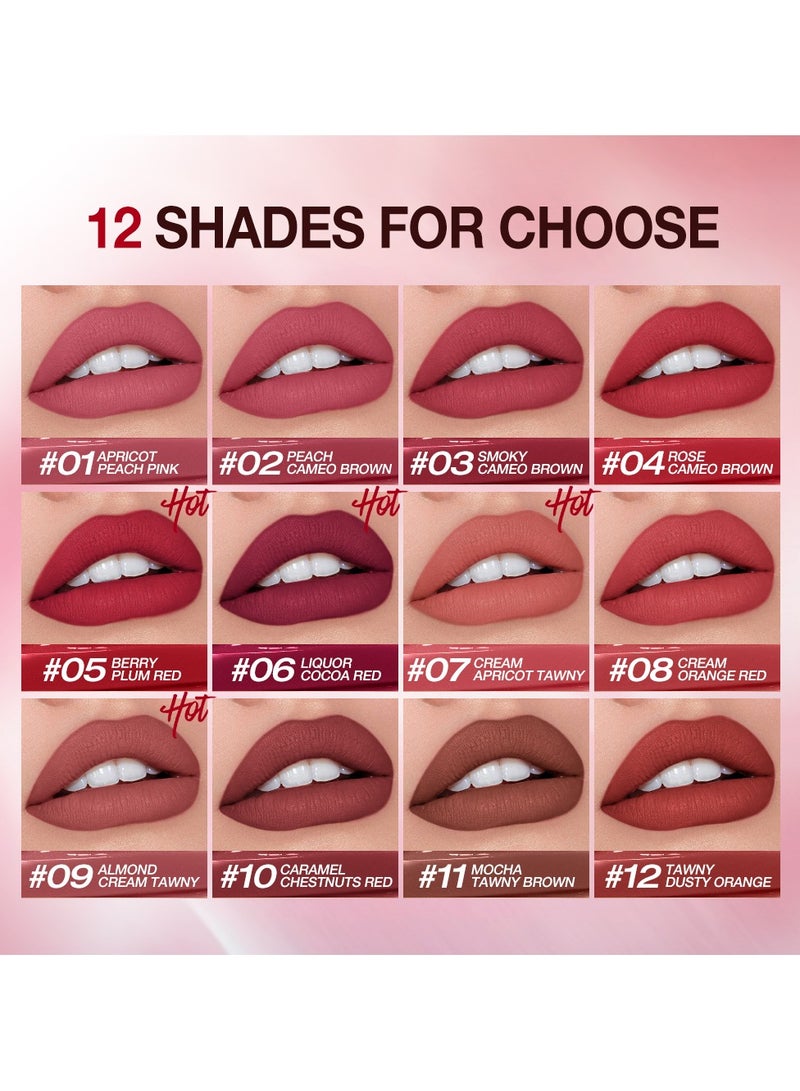 O.TWO.O Matte Waterproof Liquid Lipstick 11 Mocha Tawny Brown 5g - Image 4