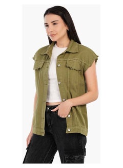 Carina Raw Hem Denim Vest  - Image 5