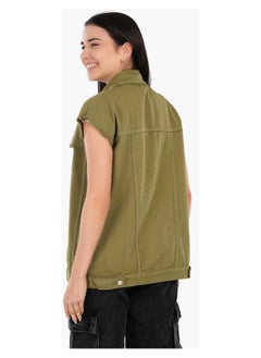 Carina Raw Hem Denim Vest  - Image 3