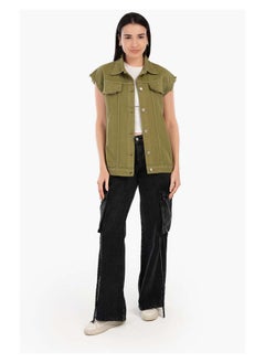 Carina Raw Hem Denim Vest  - Image 4