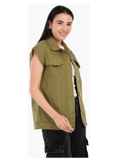 Carina Raw Hem Denim Vest  - Image 2