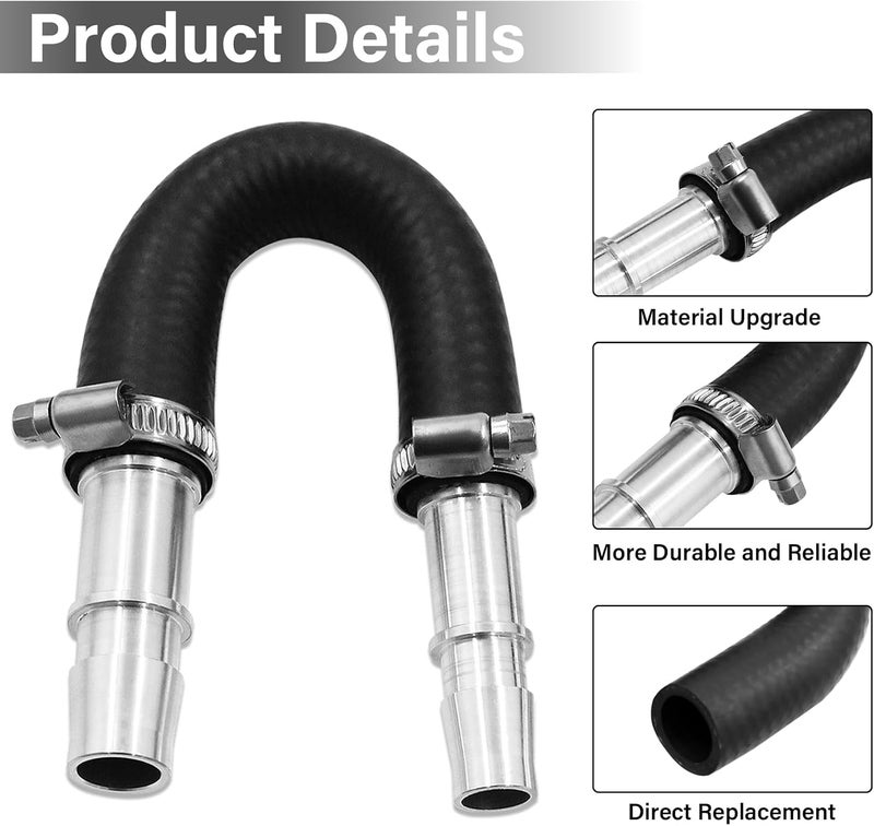 NIULPFZTK Heater Core Bypass Kit, 626-001 Engine Heater Core Flush Kit with 5/8" 3/4" Hose for Most Common Heater Hoses - Image 4