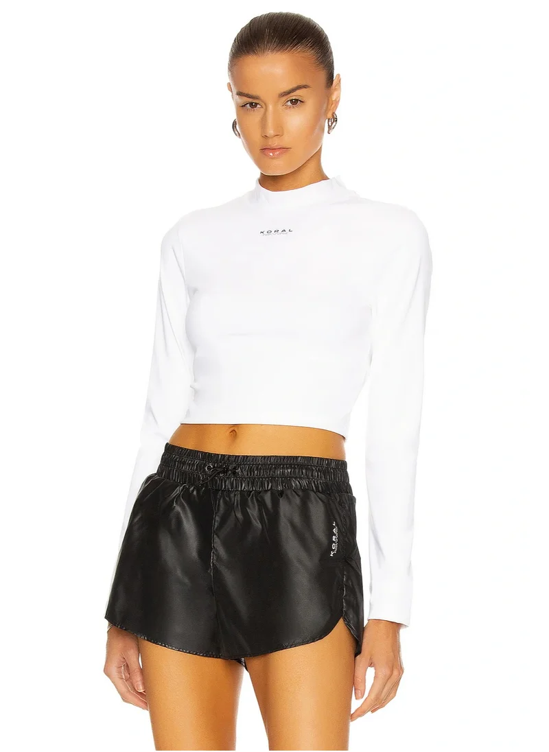 Koral Luca Blackout Long Sleeve Crop Top