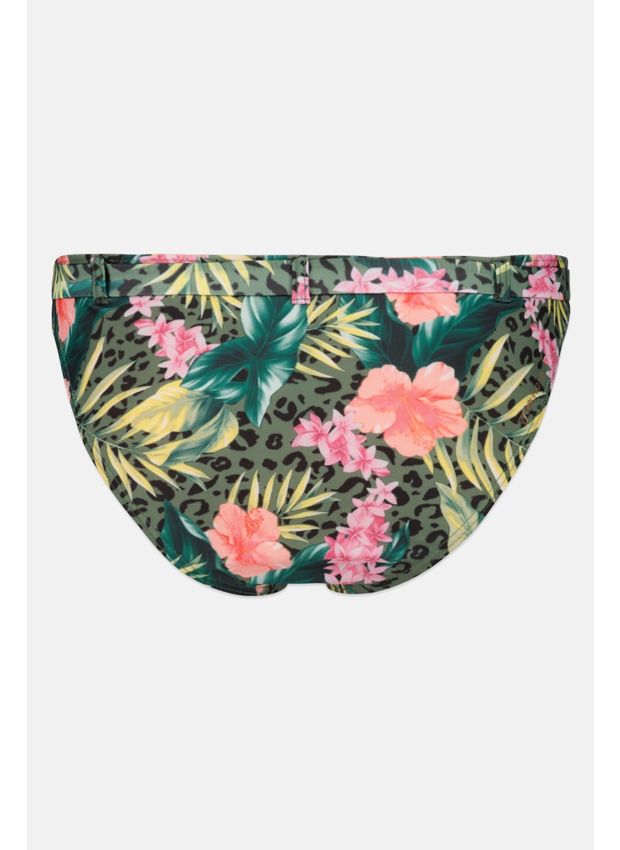 Brunotti Women Floral Print Bikini Bottom, Green Combo  - Image 2