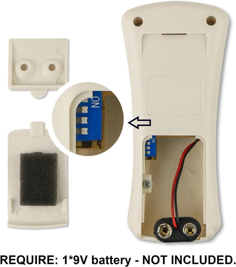 Eogifee Ceiling Fan Remote Control with Reverse, Light Dimmer, 3 Speed Adjustable Control of Replacement of Hampton Bay CHQ7080T UC7080T Remote Control Only Remote - Image 2
