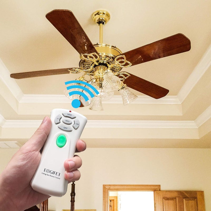Eogifee Ceiling Fan Remote Control with Reverse, Light Dimmer, 3 Speed Adjustable Control of Replacement of Hampton Bay CHQ7080T UC7080T Remote Control Only Remote - Image 5