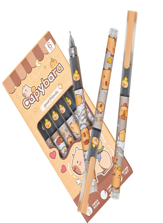 Lopenle 12 PCS Novelty Capybara Pen Themed Rollerball Pen Animal Pens - Black Ink - Smooth Writing Tool for School, Office, and Everyday Use - Image 5